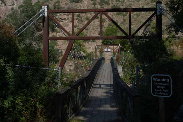 The suspension bridge to Ryan Island